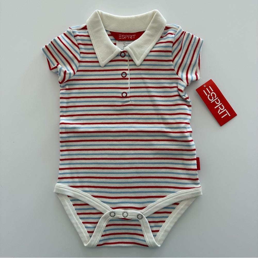 NWT ESPRIT Striped Infant Cotton Onesie